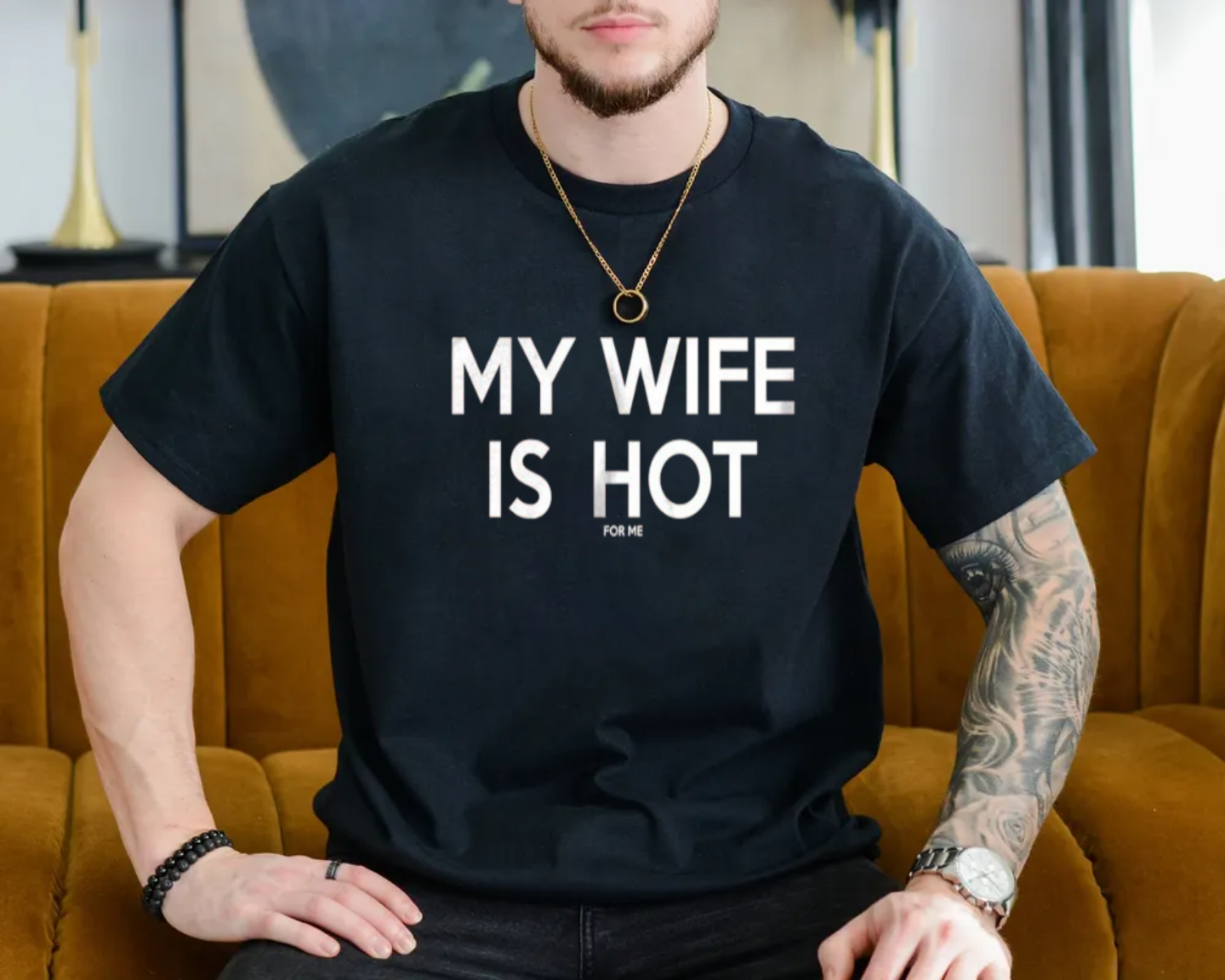 Funny Shirts For Men, Husband Gift, My Wife Is Hot For Me Shirt, Husband T Shirts, Gift For Husband, Valentine's Day Gift, Classic Unisex T-Shirt, Gifts For Husband Men Him, Short Sleeve Tee Shirt, Gifts Ideas For Men, Gifts For Birthday