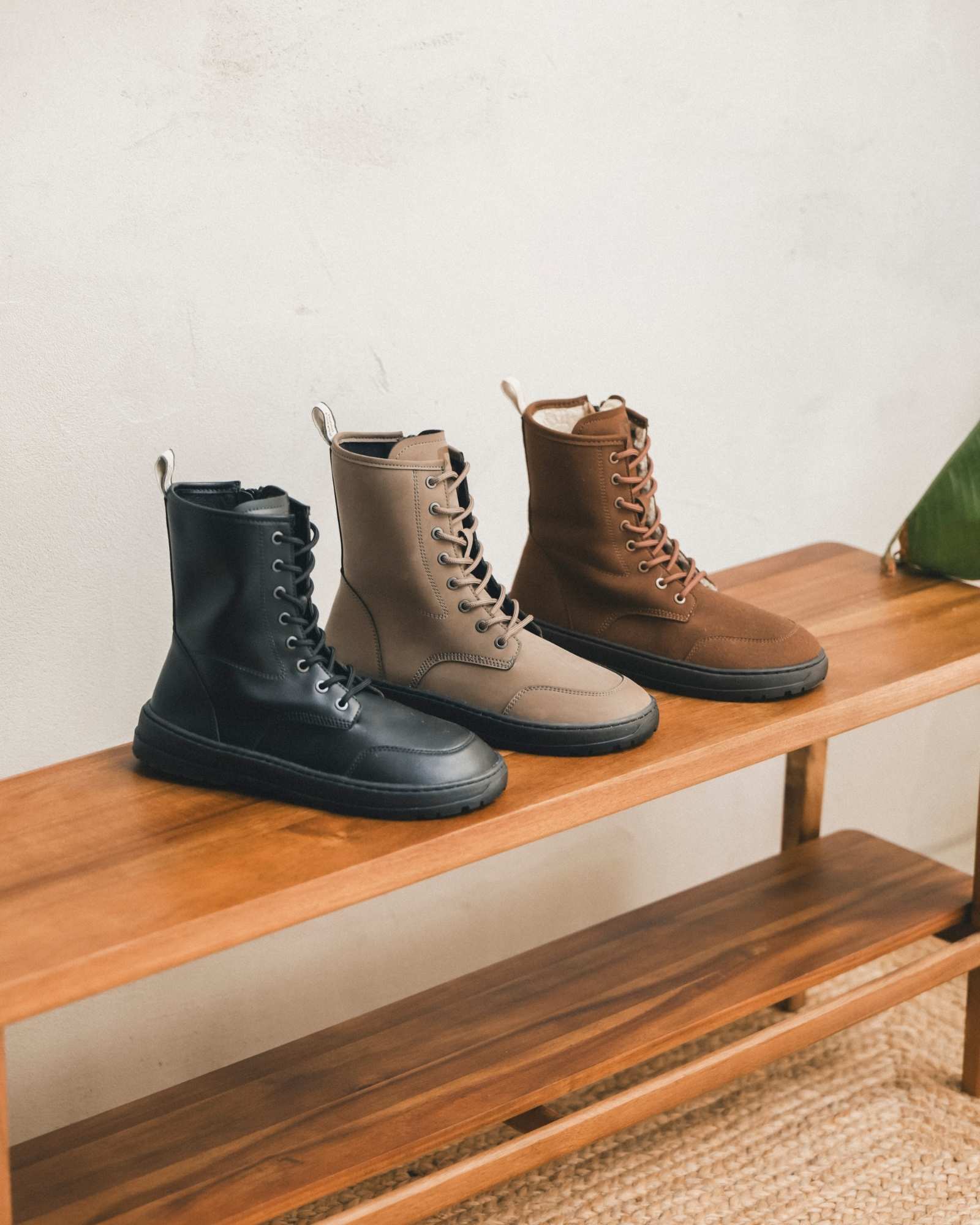 Black Combat Barefoot Boots - Omega